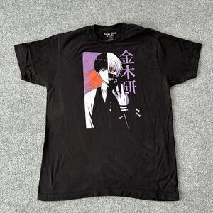 Tokyo Ghoul Shirt Mens Large Black Ken Kaneki Crunchyroll Graphic Anime Tee